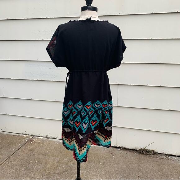 O’Neill wrap front boho slinky southwestern dress - Picture 4 of 4